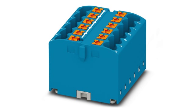 Phoenix Contact Distribution Block, 12 Way, 450 V, 24A, Blue | 3273288