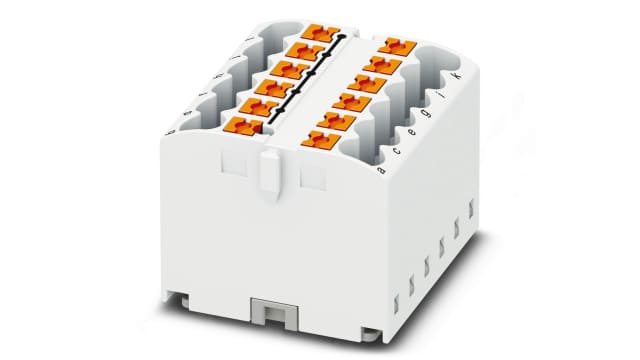 Phoenix Contact Distribution Block, 12 Way, 450 V, 24A, Red | 3273298