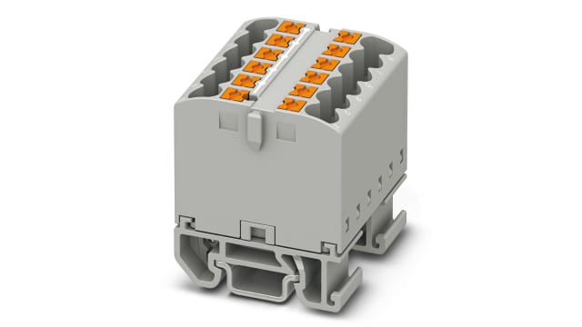 Phoenix Contact Distribution Block, 12 Way, 690 V, 24A, Grey | 3274122