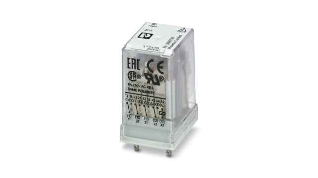 Phoenix Contact DIN Rail Power Relay, 24V dc Coil, 6A Switching Current | 2909738
