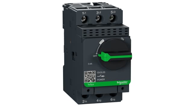 Schneider Electric 0.4 A TeSys Motor Protection Circuit Breaker, 690 V AC 50/60 Hz | GV2L03