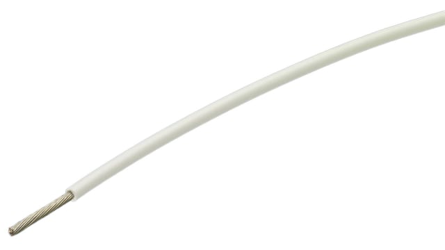 TE Connectivity FlexLite Series White 0.75 mm² Equipment Wire, 18 AWG, 19/0.23 mm, 100m, Polyolefin Insulation, | FLT0111-0.75-9