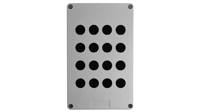 Schneider Electric Grey Glass Reinforced Polyester XAPA Control Station Enclosure - 16 Hole 22 mm Diameter | XAPA4116