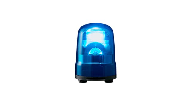 Patlite SK Series Blue Rotating Beacon, 12→24 VDC, Base Mount, LED Bulb, IP23 | SKH-M1T-B