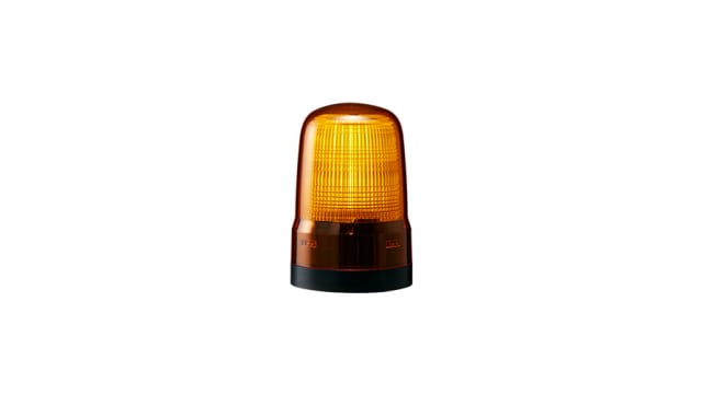 Patlite SL Series Amber Flashing Beacon, 100→ 240 VAC, Base Mount, LED Bulb, IP66 | SL08-M2KTN-Y