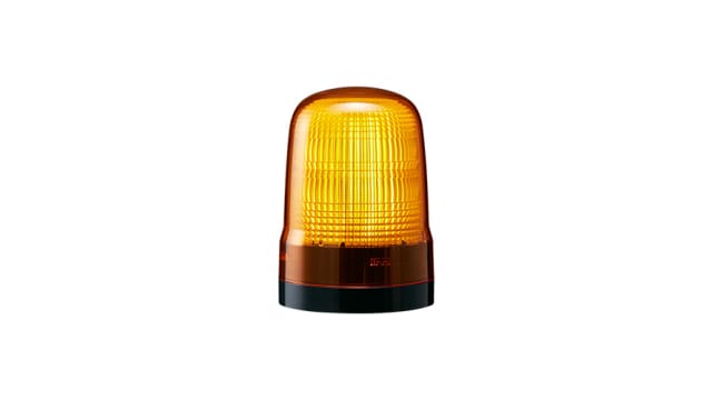 Patlite SL Series Amber Flashing Beacon, 100→ 240 VAC, Base Mount, LED Bulb, IP66 | SL10-M2KTN-Y
