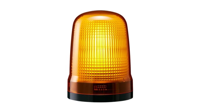 Patlite SL Series Amber Flashing Beacon, 12→24 VDC, Base Mount, LED Bulb, IP66 | SL15-M1KTN-Y