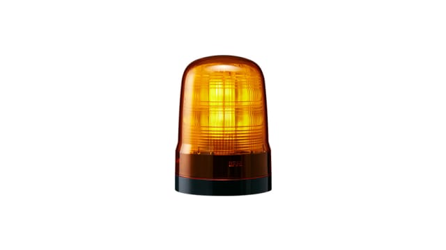 Patlite SF Series Amber Multiple Effect Beacon, 12→24 VDC, Base Mount, LED Bulb, IP66 | SF10-M1KTN-Y
