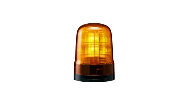 Patlite SF Series Amber Sounder Beacon, 100 →240 VAC, IP66, Base Mount | SF10-M2KTB-Y