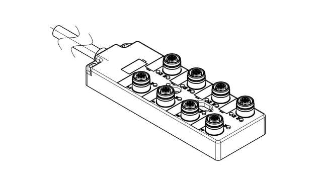 Brad from Molex 120119 Series Sensor Box, M12, 15m cable, 5 way, 8 port | 1202510033