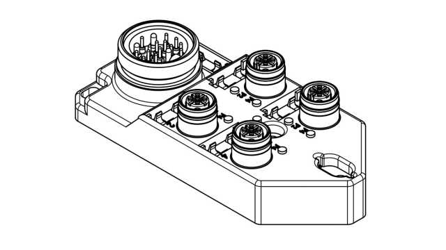 Brad from Molex 120119 Series Sensor Box, M12, 5 way, 4 port | 1202510088