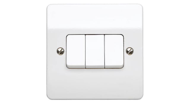 MK Electric White, 2 Way, 3 Gang, Logic Plus | K4873 WHI