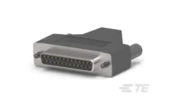 ERNI KSG 200 Series Polycarbonate Angled D-Sub Backshell, 25 Way Strain Relief | 1-747947-5