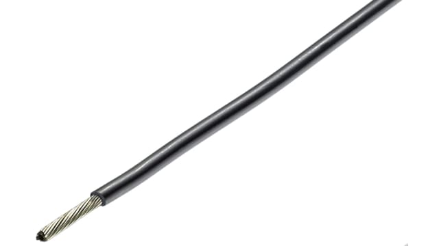 TE Connectivity Black 0.96 mm² Harsh Environment Wire, 18 AWG, 19/30, 100m, Polyalkene Insulation, 44A0111-18-0 | 44A0111-18-0