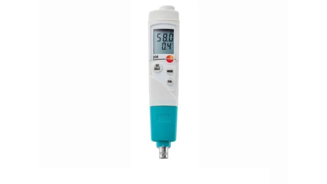 Testo 206-pH3 pH Meter, ±0.02 pH Accuracy, 0.01 pH Resolution, 14 pH Max, 80 °C Max | 0563 2063