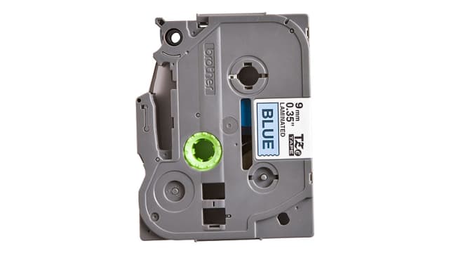 Brother Black on Blue Label Printer Tape, 8 m Length, 9 mm Width | TZe-521