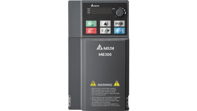 Delta Electronics Inverter Drive, 3.7 kW, 3 Phase, VFD-ME Series 528 V 9 A | VFD9A0ME43AFSAA