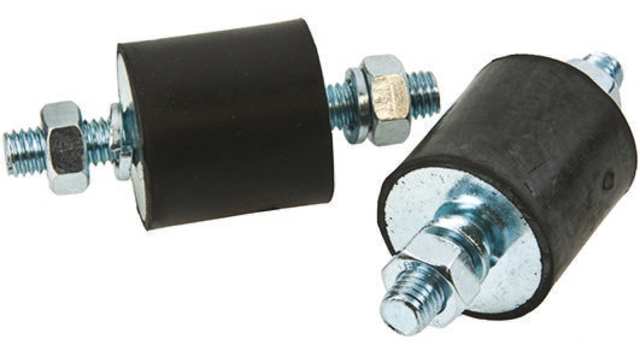 FIBET M6 Anti Vibration Mount, Male to Male Bobbin with 29.24kg Compression Load | 1885VV16-45