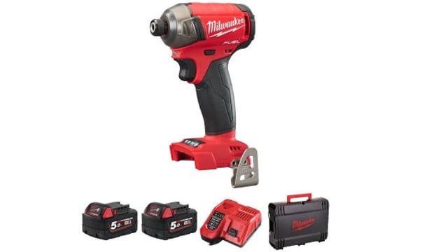 Milwaukee M18FQID-502X - Cordless Impact Driver with 1 x 5 Ah Batteries | M18FQID-502X