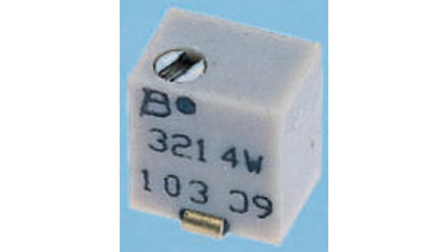 1 mΩ, Surface Mount Trimmer Potentiometer, J-Hook 0.25 W Top Adjust Bourns, 3214 | 3214W-1-105E