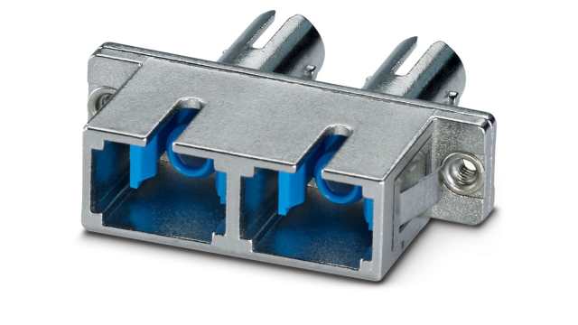 Phoenix Contact 1208096 ST Multimode Fibre Optic Adapter, 0.35dB Insertion Loss | 1208096