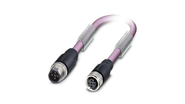 Phoenix Contact SAC Control Cable, 5 Cores, 2 x 0.25 mm², Screened, 3 m, Purple Polyurethane Sheath | 1514100