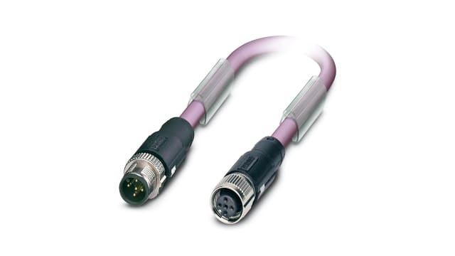 Phoenix Contact SAC Control Cable, 5 Cores, 2 x 0.25 mm², Screened, 15 m, Purple Polyurethane Sheath | 1518313