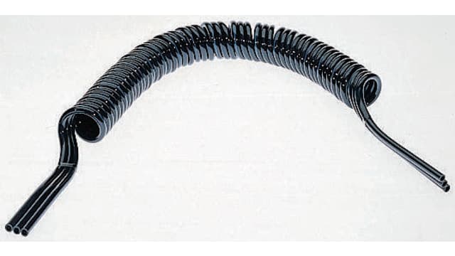 SMC, Polyurethane Black 1 m Recoil Hose, 60 °C | TCU0425B-3