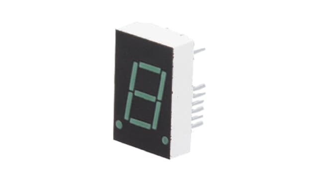 Broadcom 1 7 Segment LED Display Anode Green 1.96mcd Right Side 20.3 mm | HDSP-8601