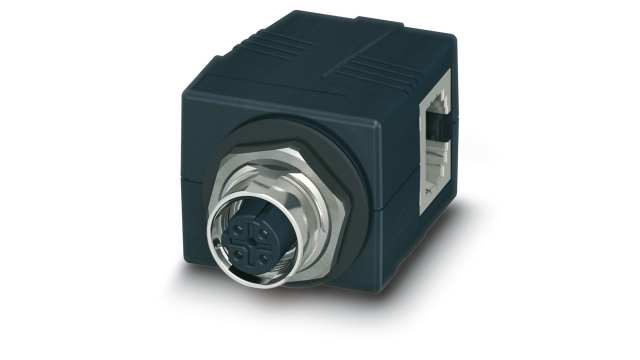 Phoenix Contact CUC-BH-M12D1PBK-A/R4BE Series Ethernet Connector Female, Rear Angled 4 Port 4 Way | 1414397