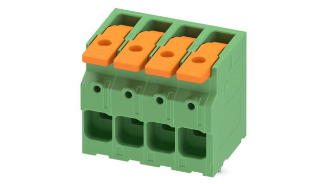 Phoenix Contact PCB Terminal Block, 4-Contact, 10 mm Pitch, Through Hole, 1 Row | 1119812