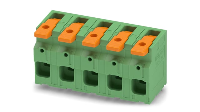 Phoenix Contact PCB Terminal Block, 5-Contact, 15 mm Pitch, Through Hole, 1 Row | 1119821