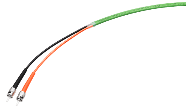 Siemens OM2 Multimode Fibre Optic Cable, 125 μm Polyvinyl Chloride, Green, 3 m | 6XV18733CH30
