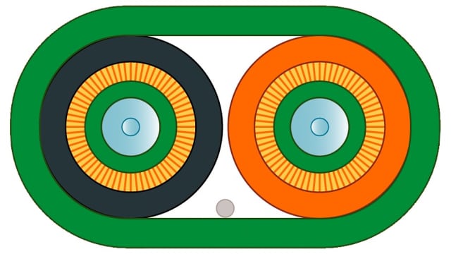 Siemens OM2 Multimode Fibre Optic Cable, 125 μm Polyvinyl Chloride, Green, 20 m | 6XV18735AN20