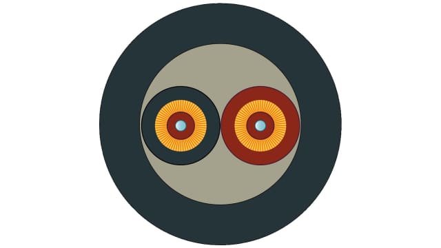 Siemens OM2 Multimode Fibre Optic Cable, 900 μm Polyethylene, Black, 10 m | 6XV18735RN10