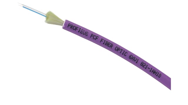 Siemens PCF Simplex Fibre Optic Cable, 2.2 mm Polyvinyl Chloride, Violet, 75 m | 6XV18211BN75