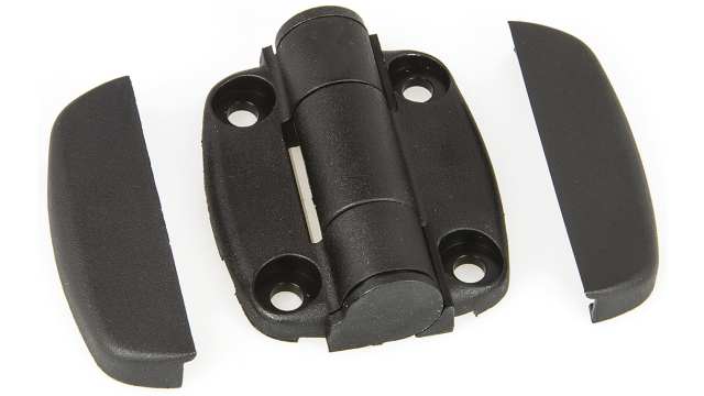 Southco Black Nylon Butt, Screw Fixing, 49 mm x 44 mm x 7 mm | G6-0-1