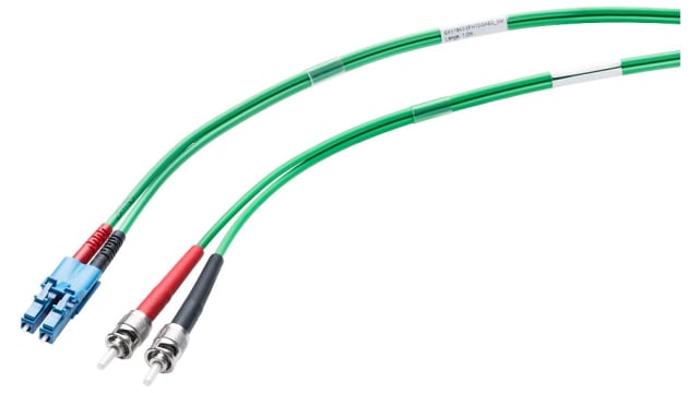 Siemens Single Mode Fibre Optic Cable, 125 μm Low Smoke Zero Halogen, Green, 1 m | 6XV18435FH100AB0