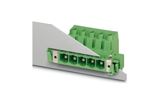 Phoenix Contact, 10.16mm Pitch, 2 Way, , Pluggable Terminal Block, Feed Through Plug, Cable Mount, Panel Mount, Screw | 1703454