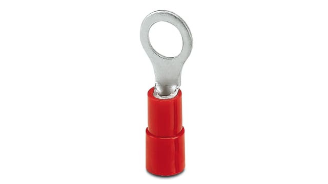 Phoenix Contact Insulated Ring Terminal, M5 Stud Size 20 AWG, Red | 3240019