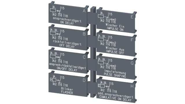 Siemens Label for use with Sirius 3RP20, 8 Per Pack pieces | 3RP29010A