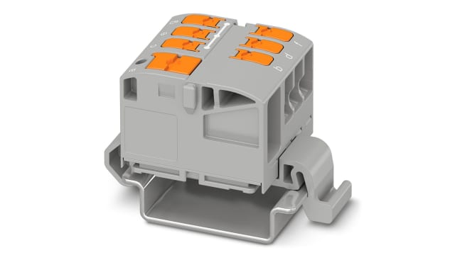 Phoenix Contact Distribution Block, 7 Way, 690 V, 24A, Grey | 1019542