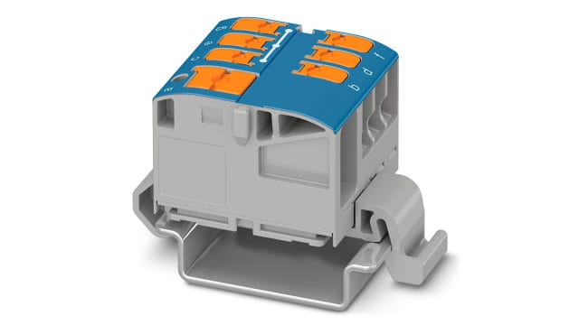 Phoenix Contact Distribution Block, 7 Way, 690 V, 24A, Blue | 1019543