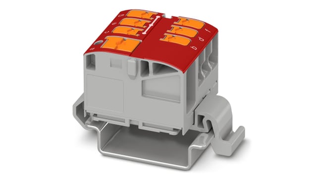 Phoenix Contact Distribution Block, 7 Way, 690 V, 24A, Red | 1019544