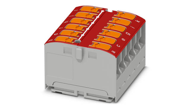 Phoenix Contact Distribution Block, 12 Way, 450 V, 24A, Red | 1186864