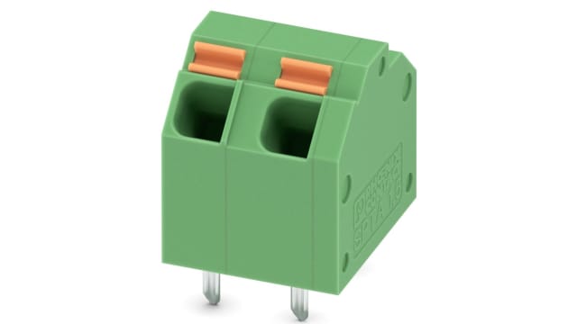 Phoenix Contact PCB Terminal Block, 2-Contact, 5.08 mm Pitch, Wave Soldering Mount, 1 Row | 1751163