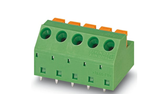 Phoenix Contact PCB Terminal Block, 3-Contact, 5.08 mm Pitch, Wave Soldering Mount, 1 Row | 1790296