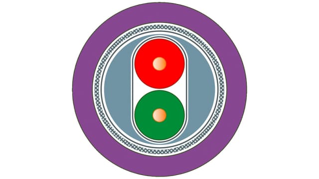 Siemens BU, Bus Control Cable, 2 Cores, Screened, 50 m, Purple | 6XV18300EN50