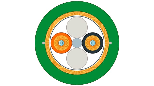 Siemens PCF Series Multicore Industrial Cable, 2 Cores, 150m, Fibre Optic Cable | 6XV18613CT15