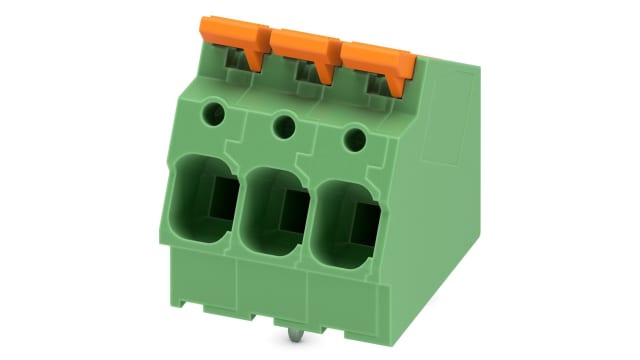 Phoenix Contact PCB Terminal Block, 3-Contact, 7.5 mm Pitch, Wave Soldering Mount, 1 Row | 1098176